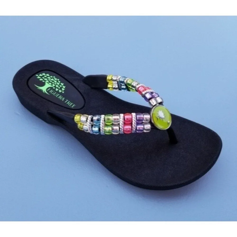 Brittany Beautiful Crystal Flip‎ Flops Sandals SUPER COMFY Size 10